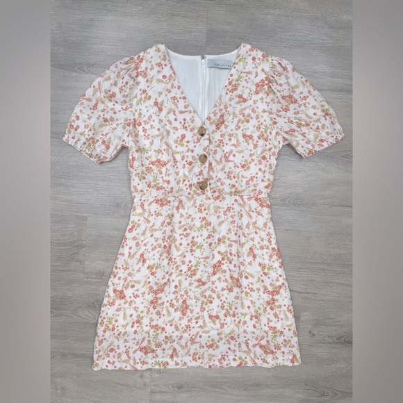 Adelyn Rae Women’s Summer Floral Dress sz Small (100% Linen) - Picture 1 of 7